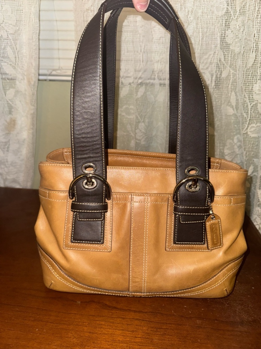 Coach Vintage Tan SoHo Leather Shoulder Bag - Picture 1 of 10